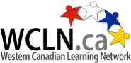 Western Canadian Learning Network Logo, 4 students holding hands